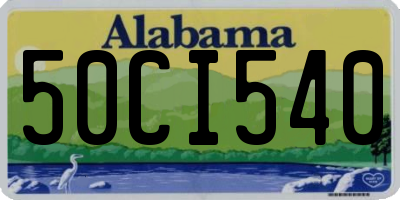 AL license plate 50CI540