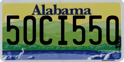 AL license plate 50CI550