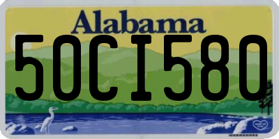 AL license plate 50CI580