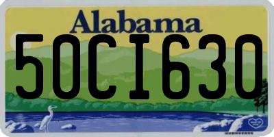 AL license plate 50CI630