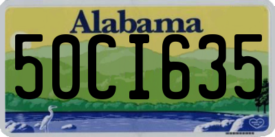 AL license plate 50CI635