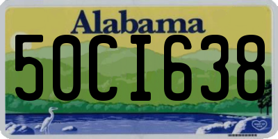 AL license plate 50CI638