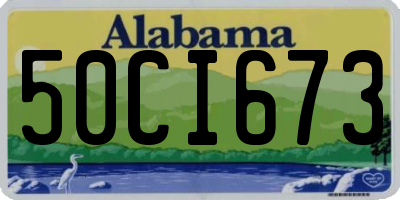 AL license plate 50CI673