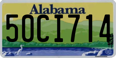 AL license plate 50CI714