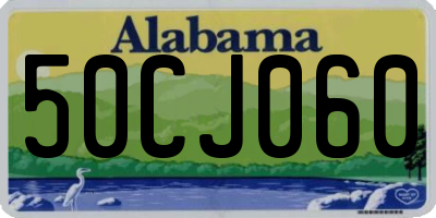 AL license plate 50CJ060
