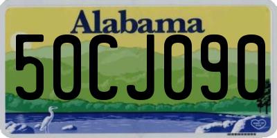AL license plate 50CJ090