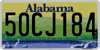 AL license plate 50CJ184