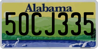 AL license plate 50CJ335