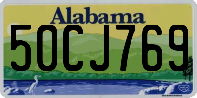 AL license plate 50CJ769