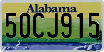 AL license plate 50CJ915