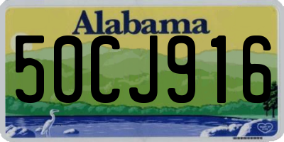 AL license plate 50CJ916