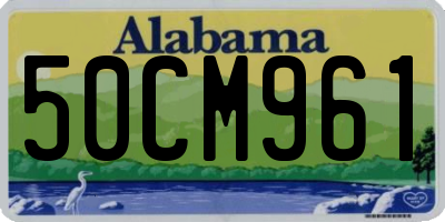 AL license plate 50CM961