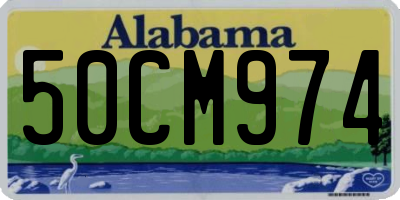 AL license plate 50CM974