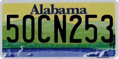 AL license plate 50CN253