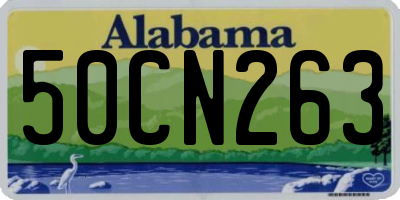 AL license plate 50CN263