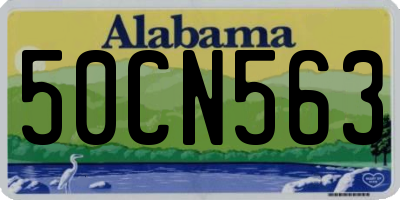 AL license plate 50CN563