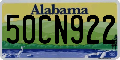 AL license plate 50CN922