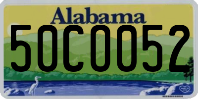AL license plate 50CO052