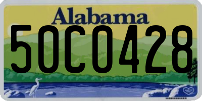 AL license plate 50CO428