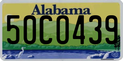 AL license plate 50CO439