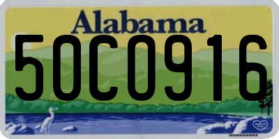 AL license plate 50CO916