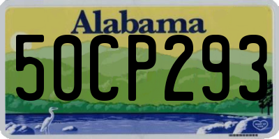 AL license plate 50CP293