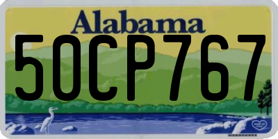 AL license plate 50CP767