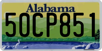 AL license plate 50CP851