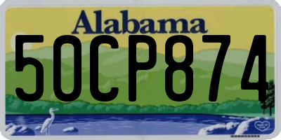AL license plate 50CP874
