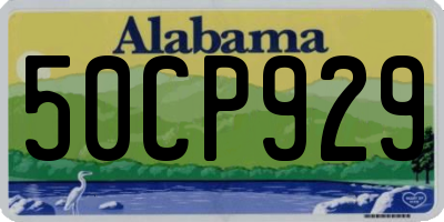 AL license plate 50CP929