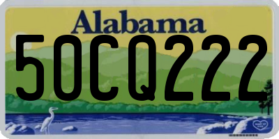 AL license plate 50CQ222