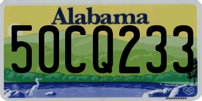 AL license plate 50CQ233