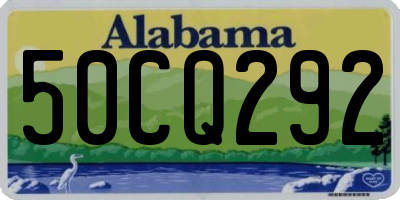 AL license plate 50CQ292