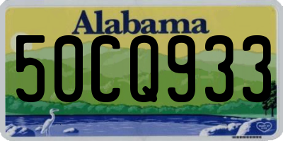 AL license plate 50CQ933