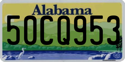 AL license plate 50CQ953