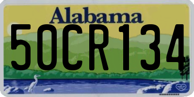 AL license plate 50CR134