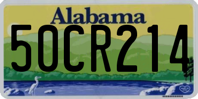 AL license plate 50CR214