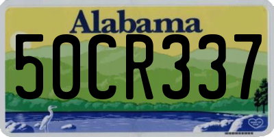 AL license plate 50CR337