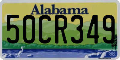 AL license plate 50CR349
