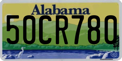 AL license plate 50CR780