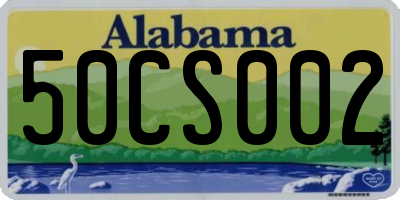 AL license plate 50CS002