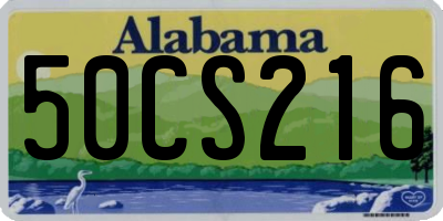 AL license plate 50CS216