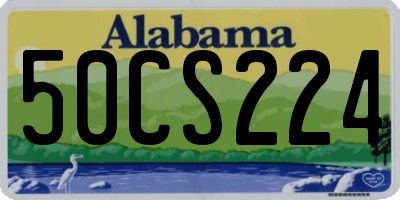 AL license plate 50CS224