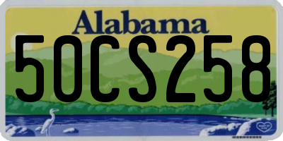 AL license plate 50CS258