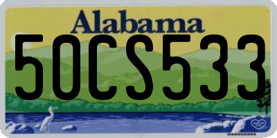 AL license plate 50CS533