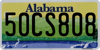 AL license plate 50CS808