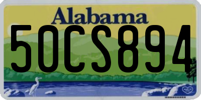 AL license plate 50CS894