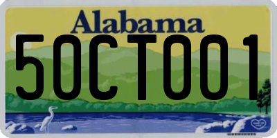 AL license plate 50CT001