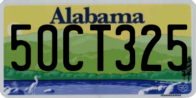AL license plate 50CT325