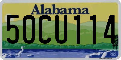 AL license plate 50CU114